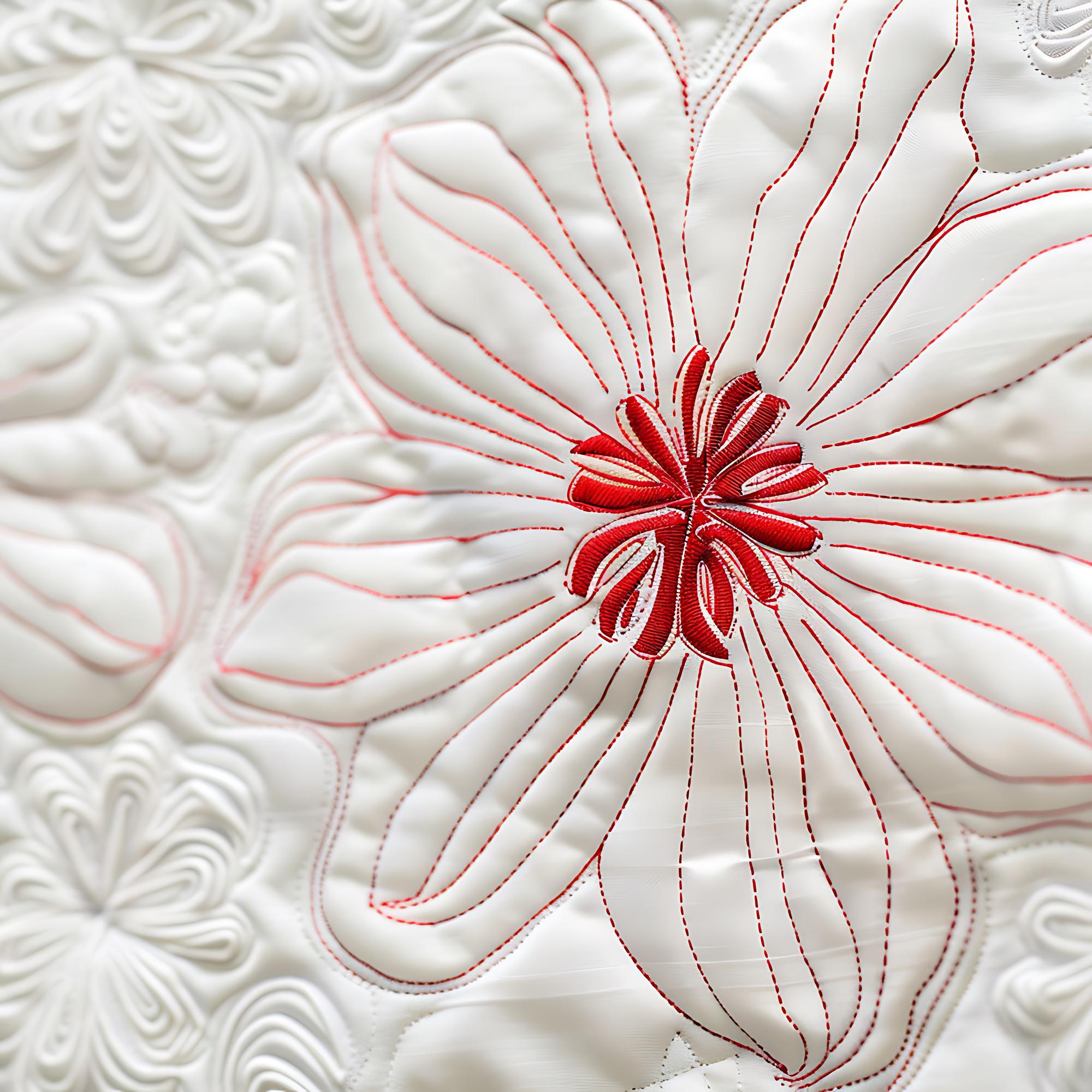 İnce detaya sahip çiçek nakış paneli
